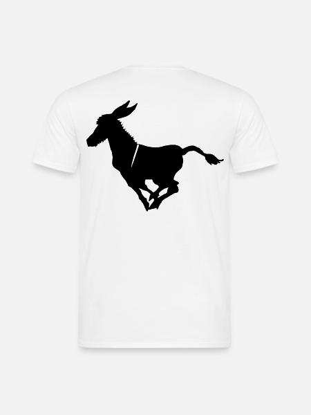 Süßer Esel im Galopp Grautier  - Männer T-Shirt - Weiß