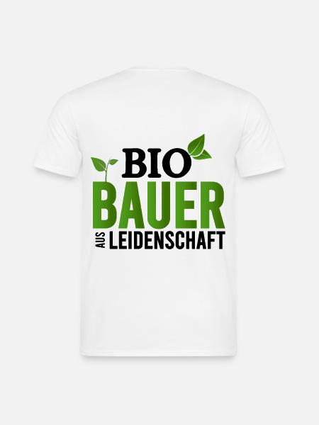 Grüner Bauer Logo Pflanzdesign - Männer T-Shirt - Weiß