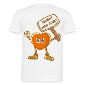 Mama hatte recht, Retro-Kunst. petiteToulon - Männer T-Shirt - Weiß - Hinten - AI Model Male 178 dark (178cm)