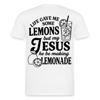 La vie m’a donné des citrons - T-shirt homme - blanc - Dos - AI Model Male 178 dark (178cm)