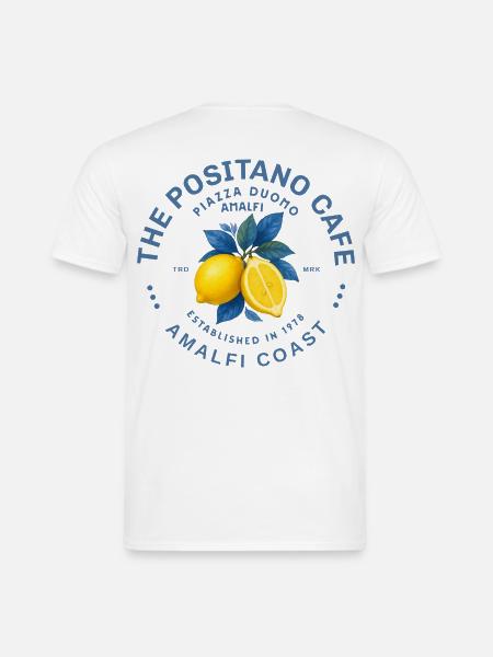 Amalfiküste Zitrone und leuchtende Blätter - Männer T-Shirt - Weiß