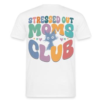 mom life graphic tee - Männer T-Shirt - Weiß - Hinten - AI Model Male 178 dark (178cm)
