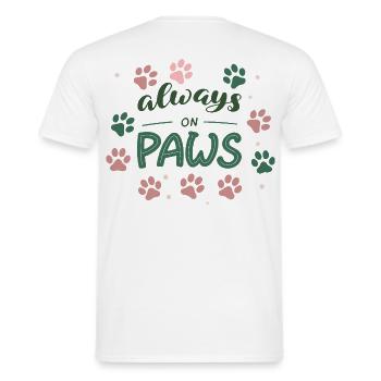 Toujours sur les pattes - T-shirt homme - blanc - Dos - AI Model Male 178 dark (178cm)