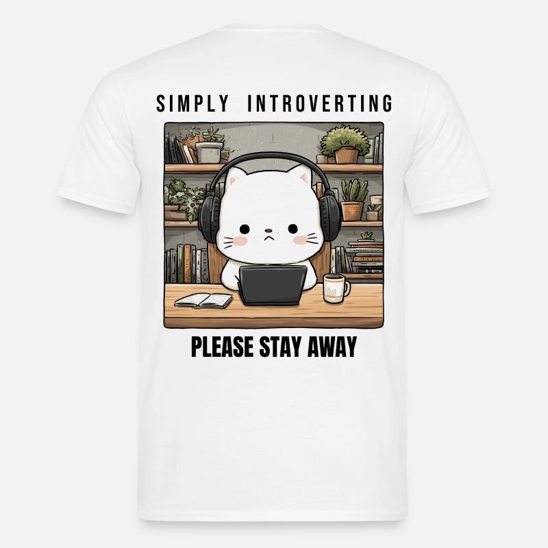 Introvertti - Miesten T-paita - valkoinen