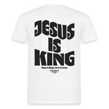 Jesus Is King Christlich Bibelvers Glaube - Männer T-Shirt - Weiß - Hinten - AI Model Male 178 dark (178cm)