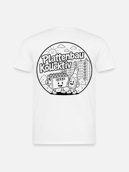 Plattenbau Kollektiv Casual - Männer T-Shirt - Weiß
