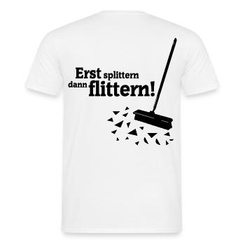 Polterabend - Männer T-Shirt - Weiß - Hinten - AI Model Male 178 dark (178cm)
