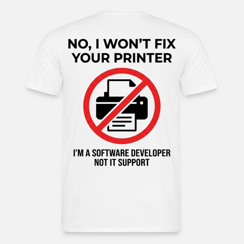 Programmer: not IT support - Men's T-Shirt - white