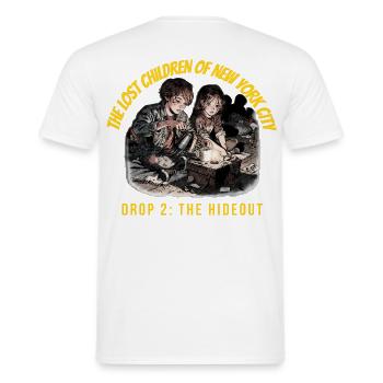 Les Enfants Perdus de New York La planque - T-shirt homme - blanc - Dos - AI Model Male 178 dark (178cm)