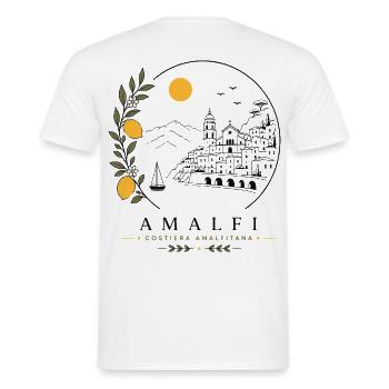 Amalfi Küste - Männer T-Shirt - Weiß - Hinten - AI Model Male 178 dark (178cm)