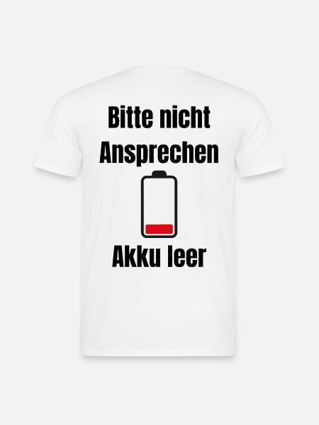 Niedrige Batterie Silhouette - Männer T-Shirt - Weiß