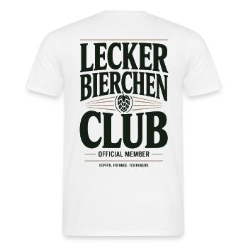 Lecker Bierchen Club Bier Spruch JGA Malle Bier - Männer T-Shirt - Weiß - Hinten - AI Model Male 178 dark (178cm)