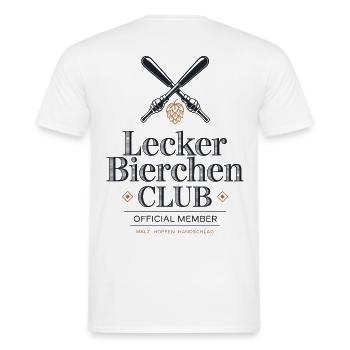 Lecker Bierchen Club Bier Spruch JGA Malle Bier - Männer T-Shirt - Weiß - Hinten - AI Model Male 178 dark (178cm)