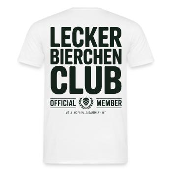 Lecker Bierchen Club Bier Spruch JGA Malle Bier - Männer T-Shirt - Weiß - Hinten - AI Model Male 178 dark (178cm)