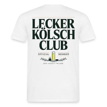 Lecker Kölsch Club Kölle Kölner Bier Brauhaus Köln - Männer T-Shirt - Weiß - Hinten - AI Model Male 178 dark (178cm)