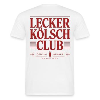 Lecker Kölsch Club Kölle Kölner Bier Brauhaus Köln - Männer T-Shirt - Weiß - Hinten - AI Model Male 178 dark (178cm)