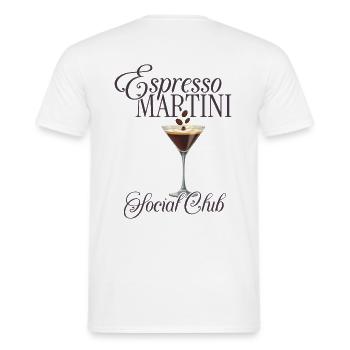 Espresso Martini Social Club - Männer T-Shirt - Weiß - Hinten - AI Model Male 178 dark (178cm)