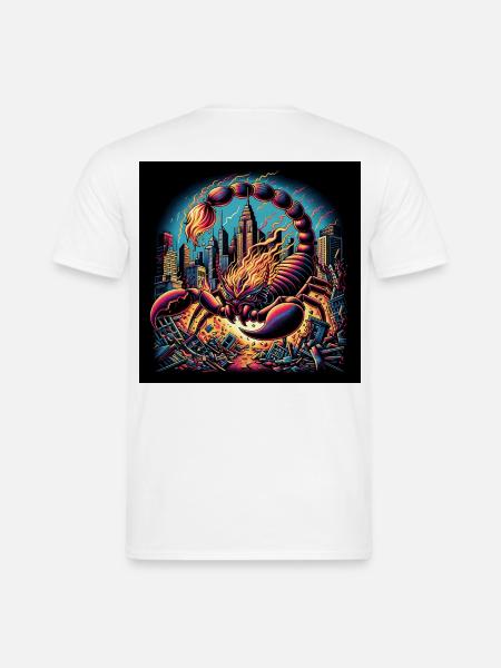 Skorpion Inferno - Männer T-Shirt - Weiß