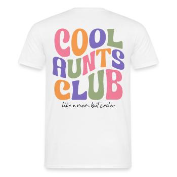 Cool Aunts Club Tante Aunt Gift Patentante Geburt - Männer T-Shirt - Weiß - Hinten - AI Model Male 178 dark (178cm)
