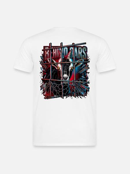 Hinter Gittern Neonziege - Männer T-Shirt - Weiß