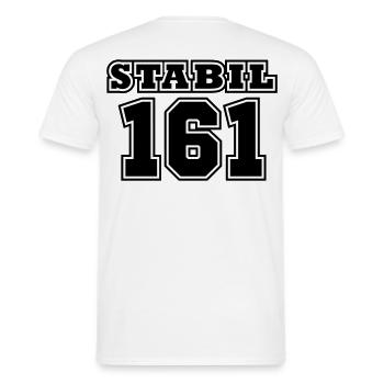 STABIL 161 - FOOTBALL - Männer T-Shirt - Weiß - Hinten - AI Model Male 178 dark (178cm)