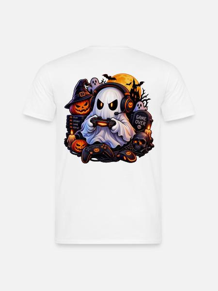 Halloween Gamer Geist: Hol dir den Style jetzt! - Männer T-Shirt - Weiß