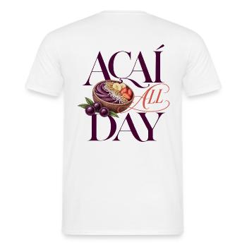Açaí All Day Bowl - Acai Bowl Design - Männer T-Shirt - Weiß - Hinten - AI Model Male 178 dark (178cm)