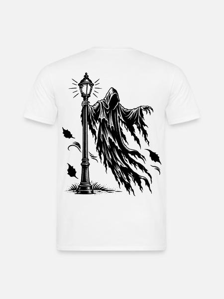 Grim Reaper Street Lamp Tattoo Flash - Männer T-Shirt - Weiß