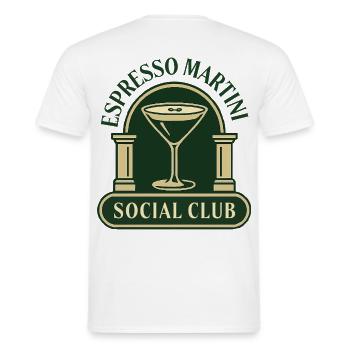 Espresso Martini Social Club  - Männer T-Shirt - Weiß - Hinten - AI Model Male 178 dark (178cm)