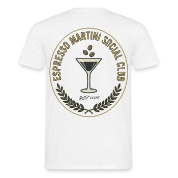 Espresso Martini Social Club - Männer T-Shirt - Weiß - Hinten - AI Model Male 178 dark (178cm)