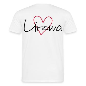 Uroma Herz Liebe werdende Oma Geschenk - Männer T-Shirt - Weiß - Hinten - AI Model Male 178 dark (178cm)