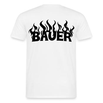 Bauer 2 - Männer T-Shirt - Weiß - Hinten - AI Model Male 178 dark (178cm)