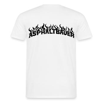 Asphaltbauer - Männer T-Shirt - Weiß - Hinten - AI Model Male 178 dark (178cm)