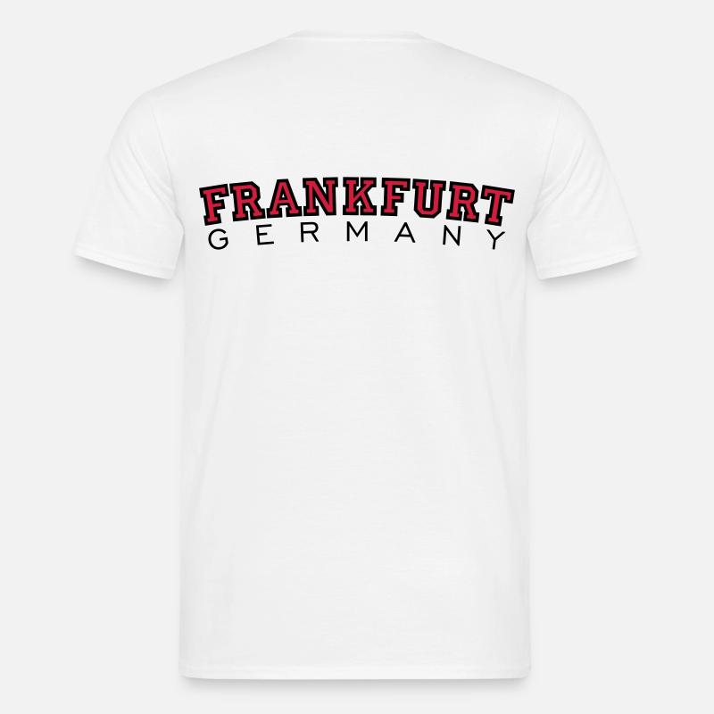 Frankfurt Germany (Rot) - Männer T-Shirt - Weiß