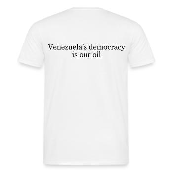 Pétrole du Venezuela - T-shirt homme - blanc - Dos - AI Model Male 178 dark (178cm)