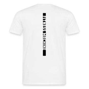 Fitness Machine black tipped on the right - Men's T-Shirt - white - Back - AI Model Male 178 dark (178cm)