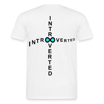 introvert - Men's T-Shirt - white - Back - AI Model Male 178 dark (178cm)