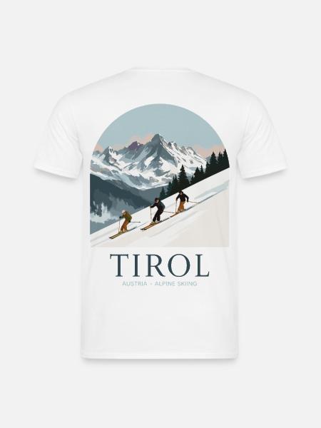 Tirol Austria Alpine Skiing - Männer T-Shirt - Weiß