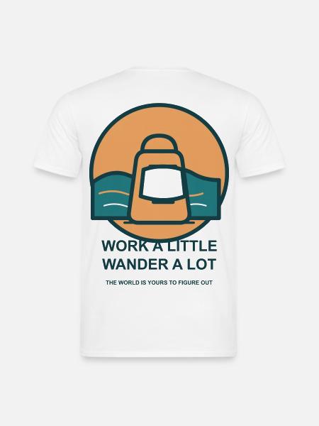 Weniger Arbeit, Mehr Reisen - Männer T-Shirt - Weiß