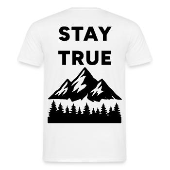 Stay True - Spike - Men's T-Shirt - white - Back - AI Model Male 178 dark (178cm)