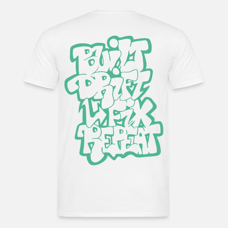 Built Drift Fix Repeat 04 - Männer T-Shirt - Weiß