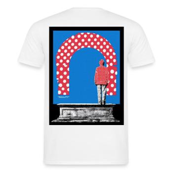 Reality - Men's T-Shirt - white - Back - AI Model Male 178 dark (178cm)