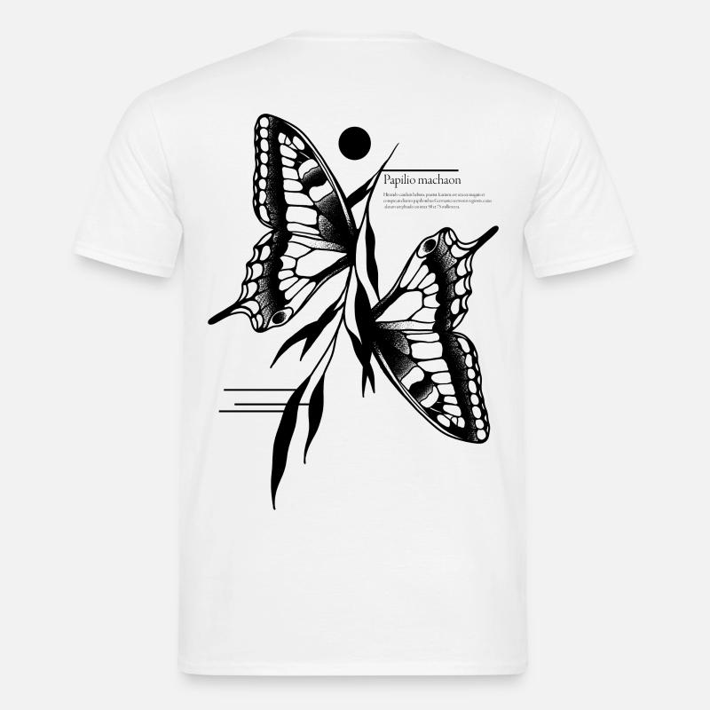 Schwalbenschwanz Schmetterling - Männer T-Shirt - Weiß