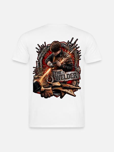 Der Schweißer Funkenkraft - Männer T-Shirt - Weiß