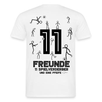 Soccer - Men's T-Shirt - white - Back - AI Model Male 178 dark (178cm)