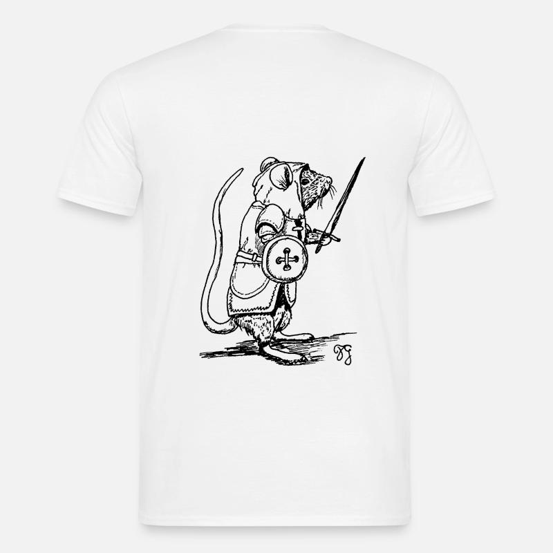 Schnurrhaarritter - Männer T-Shirt - Weiß