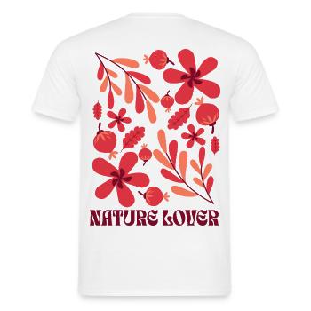 Amoureux de la nature - T-shirt homme - blanc - Dos - AI Model Male 178 dark (178cm)