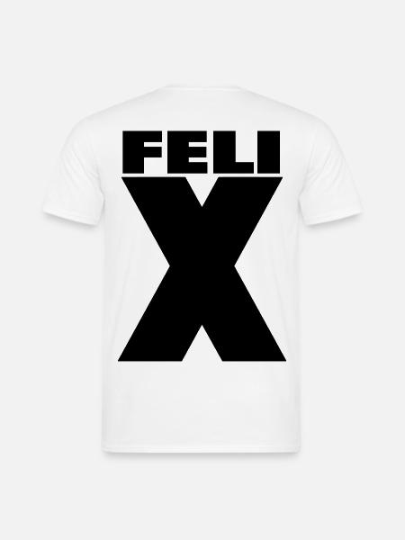 Felix X – Minimal Name Design - Männer T-Shirt - Weiß