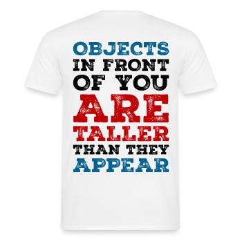Tall Distraction – Concert Tee - Men's T-Shirt - white - Back - AI Model Male 178 dark (178cm)