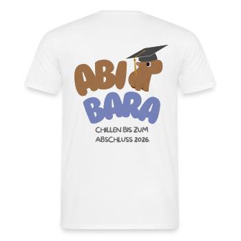 AbiBara 2026 Chilling until graduation - Men's T-Shirt - white - Back - AI Model Male 178 dark (178cm)
